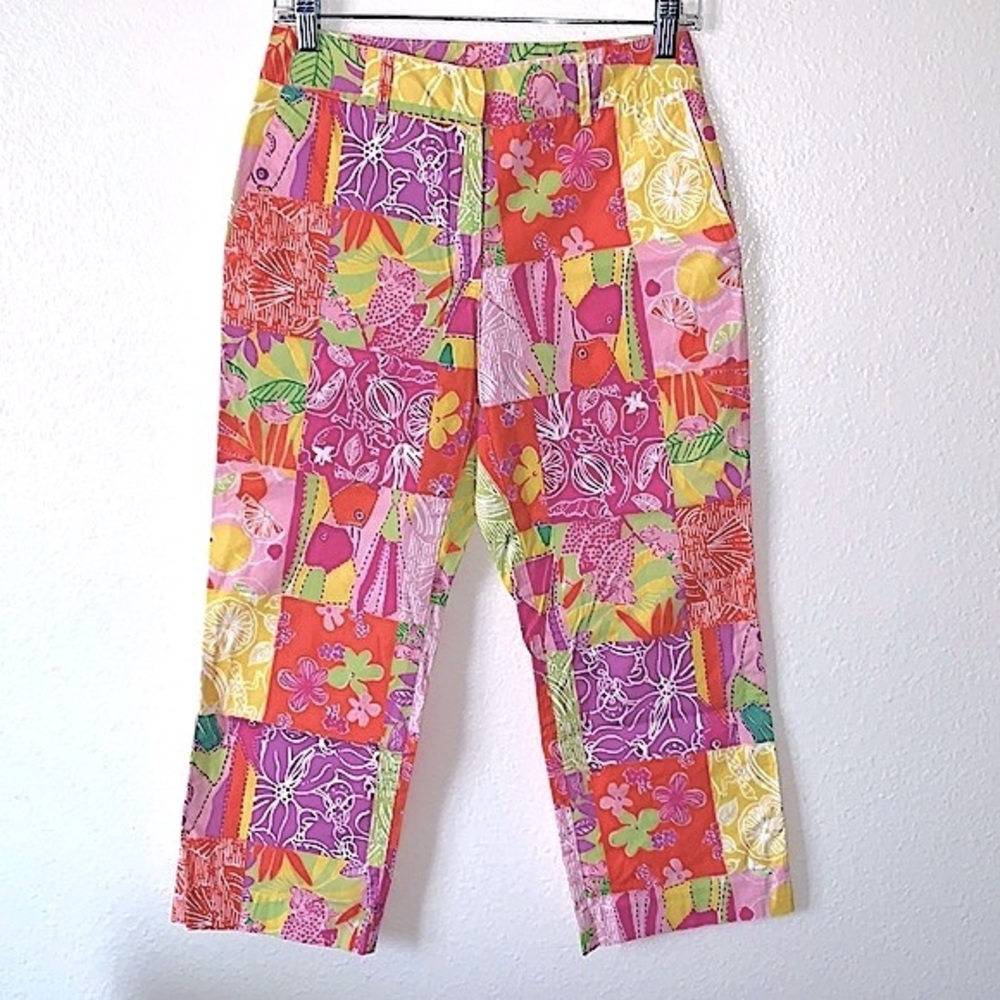 VINTAGE Lilly Pulitzer Tropical Capri Pants